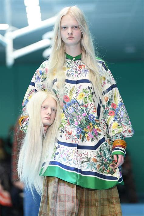 gucci heads catwalk|Gucci human heads.